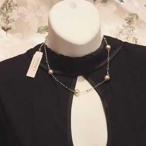 Monet faux pearl choker